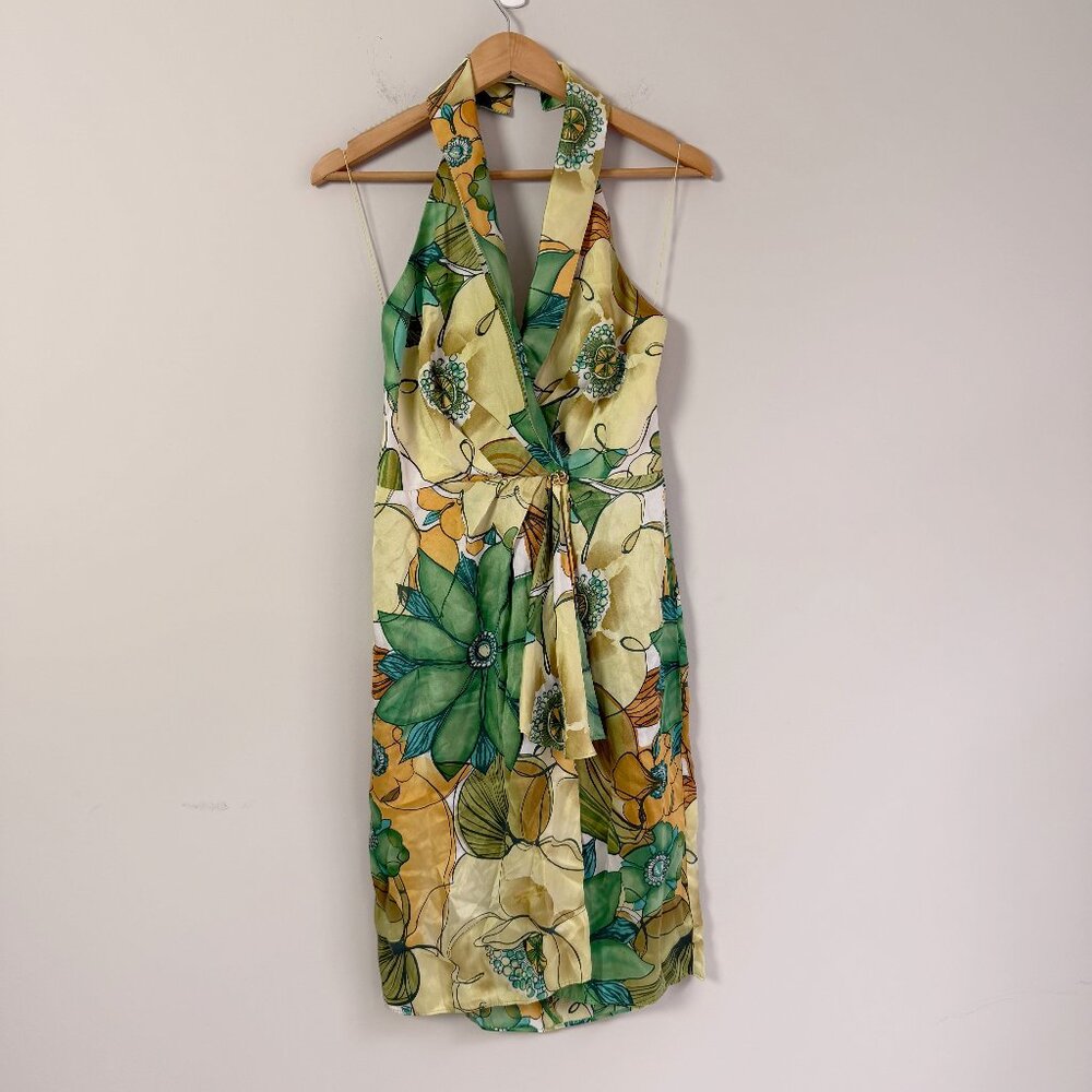 2/$30 Shana SIlk Floral Halter Dress 6